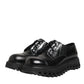 Black Leather Lace Up Derby Men Dress Shoes