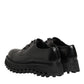 Black Leather Lace Up Derby Men Dress Shoes