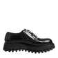 Black Leather Lace Up Derby Men Dress Shoes