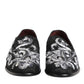 Black Silver Sequined Loafers Men Dress Shoes
