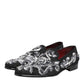 Black Silver Sequined Loafers Men Dress Shoes