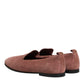 Pink Suede Loafers Formal Men Dress Shoes