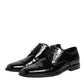 Black Leather Lace Up Derby Formal Dress Shoes