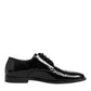 Black Leather Lace Up Derby Formal Dress Shoes
