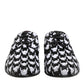 Dress Black White Sequined Lace Up Derby Shoes