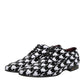 Dress Black White Sequined Lace Up Derby Shoes