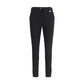Black Cotton Casual Pants
