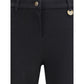 Black Cotton Casual Pants