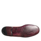 Red Leather Slip On Dress Men Loafers Shoes