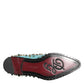 Turquoise Crystal Embellished Men Derby Shoes
