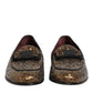 Gold Sequined Slip On Loafers Men Dress Shoes