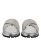 Silver Strass Slides Flats Slippers Shoes