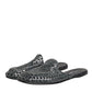 Blue Woven Slides MULES Men Sandals Shoes