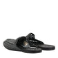 Blue Woven Slides MULES Men Sandals Shoes