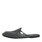 Blue Woven Slides MULES Men Sandals Shoes