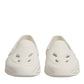 White Rubber Slides Low Top Sneakers Shoes