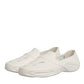 White Rubber Slides Low Top Sneakers Shoes