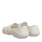 White Rubber Slides Low Top Sneakers Shoes