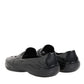 Black Rubber Slides Low Top Sneakers Shoes