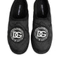 Black Nylon Low Top Slip On Sneaker Shoes