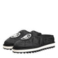 Black Nylon Low Top Slip On Sneaker Shoes