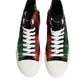 Multicolor Cotton High Top Men Sneakers Shoes