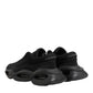 Black Lace Up Wave Low Top Men Sneaker Shoes