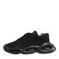 Black Lace Up Wave Low Top Men Sneaker Shoes