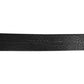Black Leather Classic Metal Logo Buckle Belt