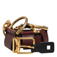 Brown Key Ring Clip Attachments Buckle Belt