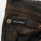 Black Cotton Skinny Tattered Men Denim Jeans