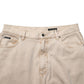 Beige Cotton Straight Denim Trouser Jeans
