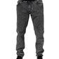 Gray Cotton Slim Fit Denim Trouser Jeans