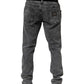 Gray Cotton Slim Fit Denim Trouser Jeans