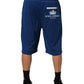 Blue Cotton Blend Bermuda Sweatpants Shorts