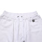White Cotton Ripped Bermuda Sweatpants Shorts