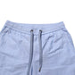 Light Blue Linen Mid Waist Men Bermuda Shorts