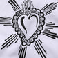 White Sacred Heart Hooded Sweatshirt Sweater