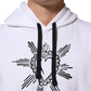 White Sacred Heart Hooded Sweatshirt Sweater