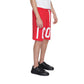 Red Cotton Bermuda Shorts