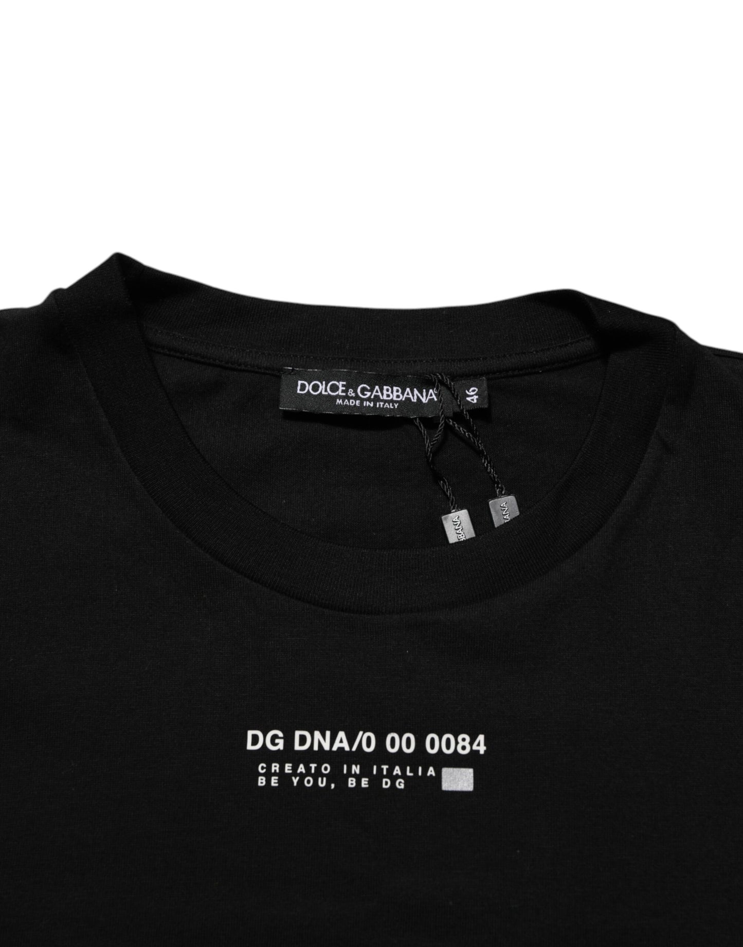 Black Statement Cotton Men Crew Neck T-shirt