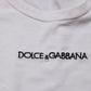 White Logo Print Cotton Crew Neck Men T-shirt