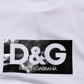 White Logo Print Cotton Crew Neck T-shirt