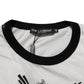 White Sacred Heart Cotton Crew Neck T-shirt