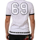 White Cotton Crown King Embroidery T-shirt