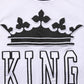 White Cotton Crown King Embroidery T-shirt