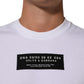 White Cotton Logo Print Crew Neck Men T-shirt