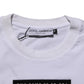 White Cotton Logo Print Crew Neck Men T-shirt