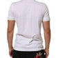 White Cotton Pocket Crew Neck Men Tee T-shirt