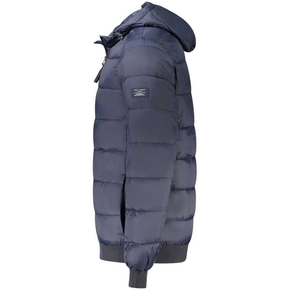 Blue Polyamide Jackets & Coat
